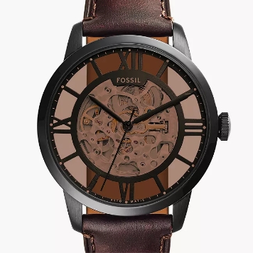 The brown leather Townsman Automatic watch.